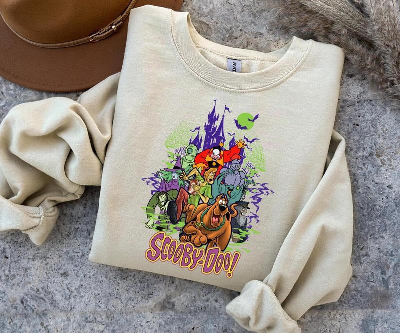 Scooby Doo Vintage Horror Movie Halloween - Adult & Kids T-Shirts, Sweatshirts & Hoodies apparel design preview 1