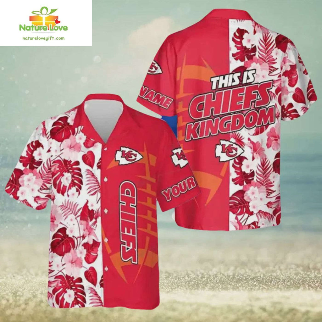 Kansas City Chiefs Hawaiian Custom Football Gift - Adult & Kids T-Shirts, Sweatshirts & Hoodies apparel design preview 1