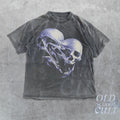 Screaming Skull Vintage 90s Skeleton Y2k Goth Retro - Adult & Kids T-Shirts, Sweatshirts & Hoodies apparel design preview 1