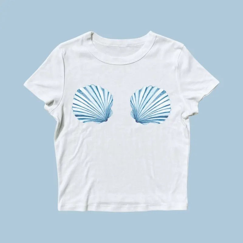 Sea Shell Baby Vintage Collage Seashell Coastal - Adult & Kids T-Shirts, Sweatshirts & Hoodies apparel design preview 1