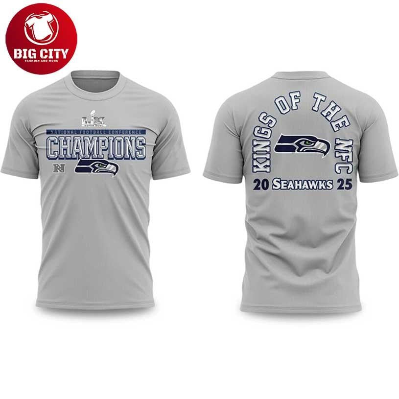 Seahawks King Of The NFC Champions 2025 Two Sided - Adult & Kids T-Shirts, Sweatshirts & Hoodies apparel design preview 1