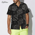 Seamless Gothic Skull With Butterfly Goth Hawaiian - Adult & Kids T-Shirts, Sweatshirts & Hoodies apparel design preview 1