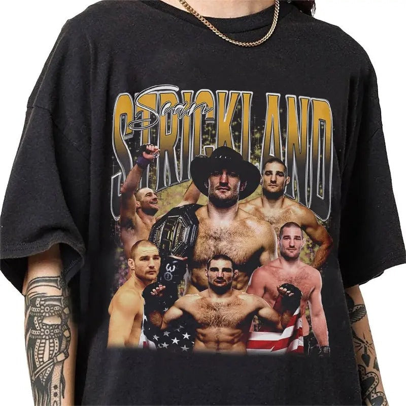 Sean Strickland 90s Vintage Bootleg Classic Retro - Adult & Kids T-Shirts, Sweatshirts & Hoodies apparel design preview 1