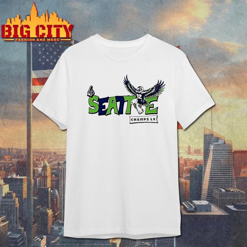Seattle Champs Lx Number 12 Fan Eagle Logo - Adult & Kids T-Shirts, Sweatshirts & Hoodies apparel design preview 1
