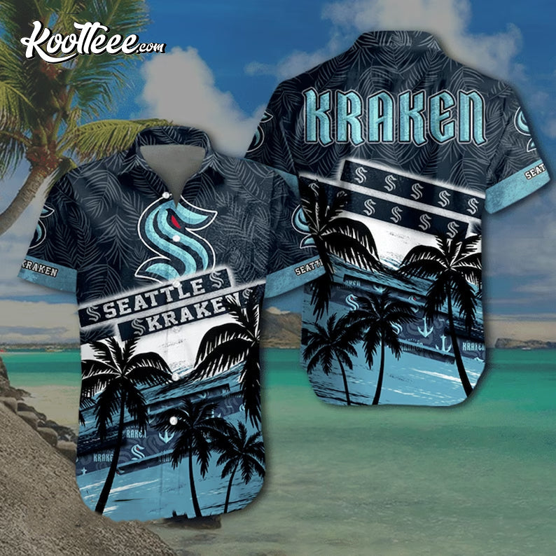 Seattle Kraken NHL Hawaiian - Adult & Kids T-Shirts, Sweatshirts & Hoodies apparel design preview 1