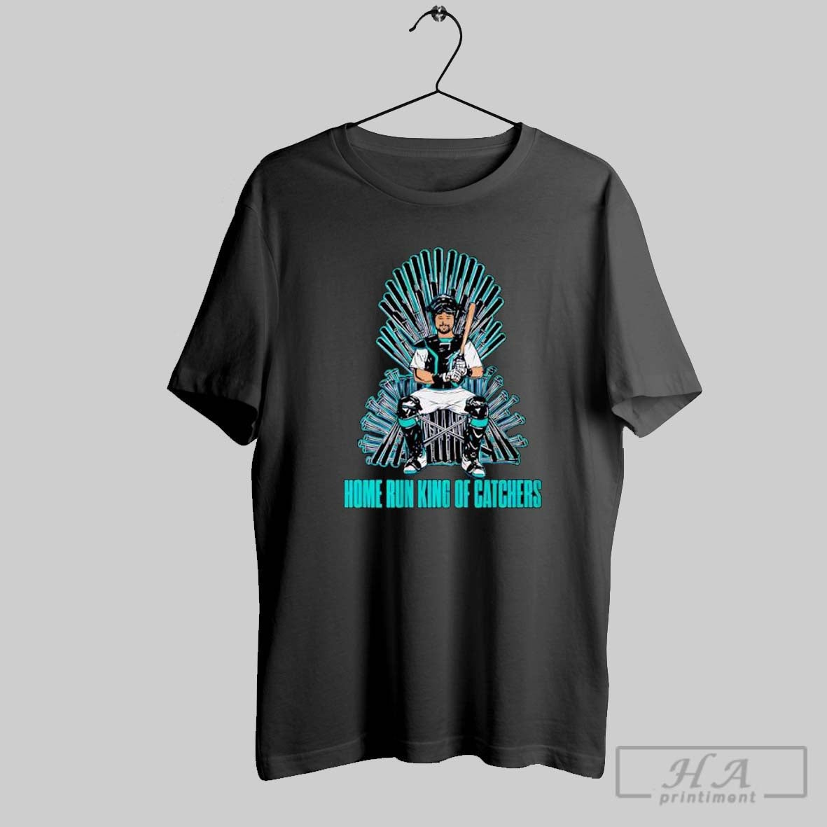 Seattle Mariners Cal Raleigh Home Run King Of - Adult & Kids T-Shirts, Sweatshirts & Hoodies apparel design preview 1
