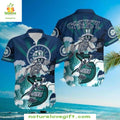 Grateful Dead Seattle Mariners Hawaiian Skeleton - Adult & Kids T-Shirts, Sweatshirts & Hoodies apparel design preview 1