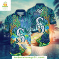 Seattle Mariners Hawaiian MLB Baseball Nautical Wave - Adult & Kids T-Shirts, Sweatshirts & Hoodies apparel design preview 1