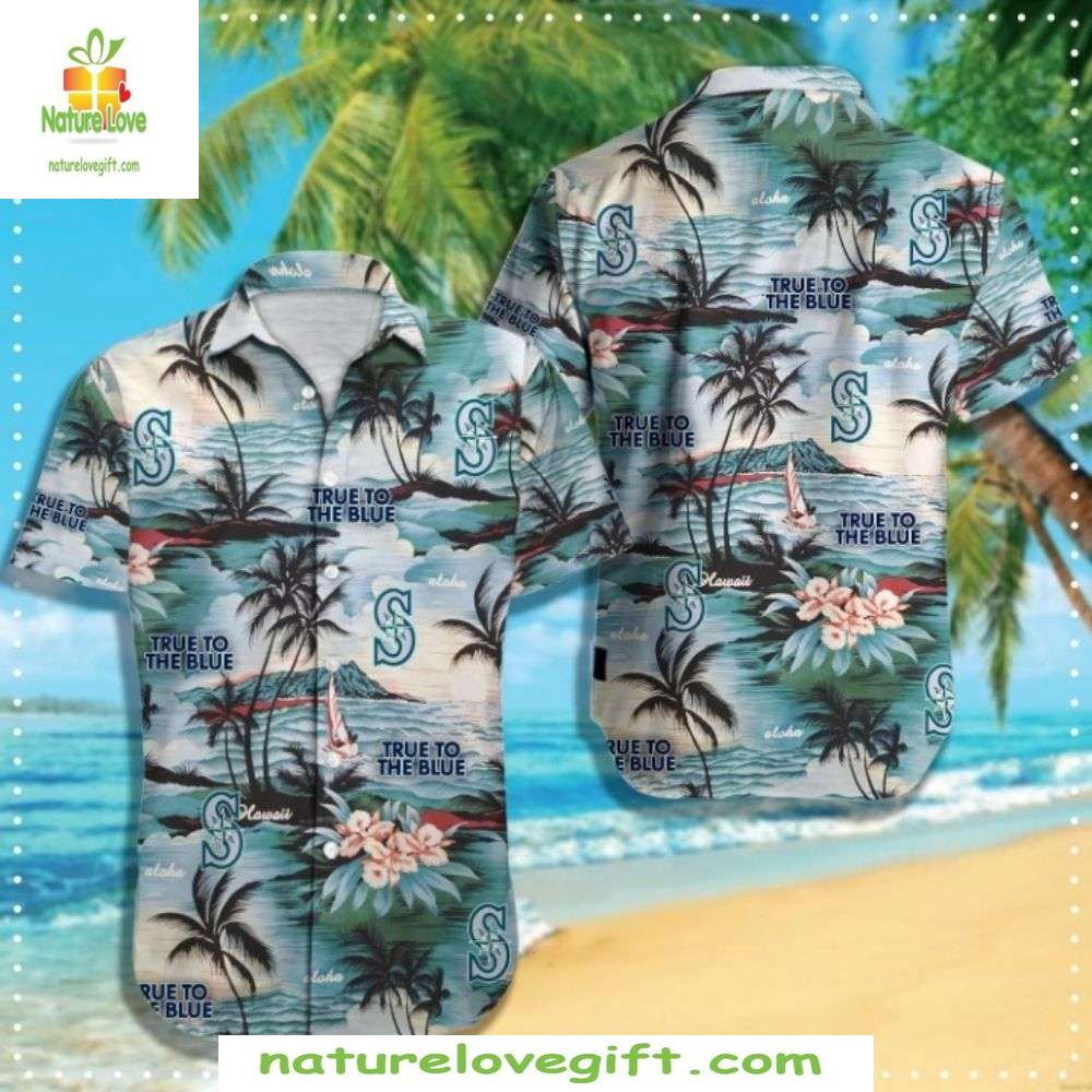 Seattle Mariners Hawaiian MLB Beach Aloha Baseball - Adult & Kids T-Shirts, Sweatshirts & Hoodies apparel design preview 1