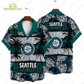 Seattle Mariners Tiki Tropical Leaves Trees MLB - Adult & Kids T-Shirts, Sweatshirts & Hoodies apparel design preview 1
