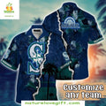 Seattle Mariners Hawaiian Tropical Split Design MLB - Adult & Kids T-Shirts, Sweatshirts & Hoodies apparel design preview 1