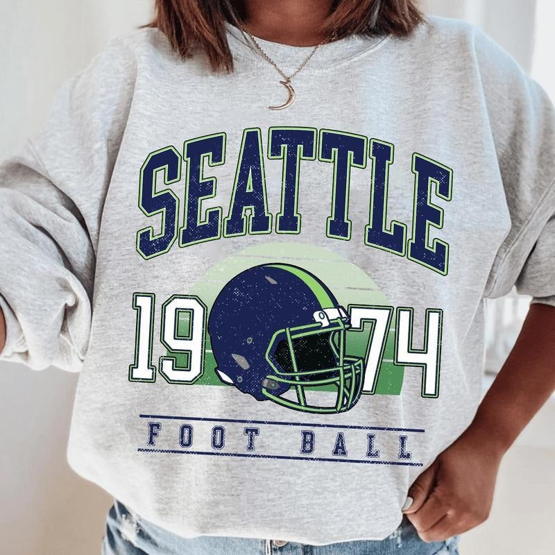 Seattlle Football Vintage Cotton Fan - Adult & Kids T-Shirts, Sweatshirts & Hoodies apparel design preview 1