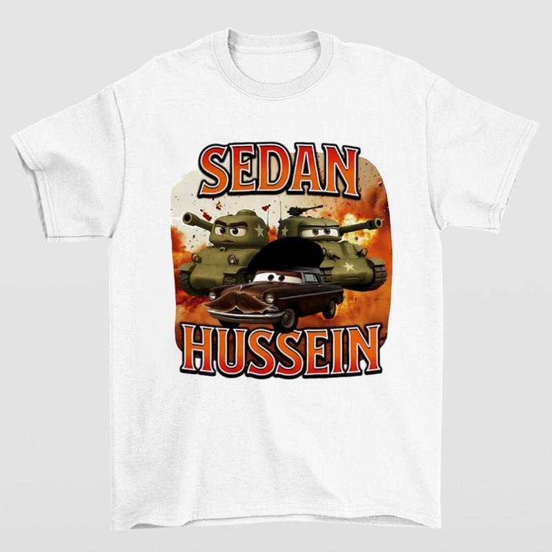 Sedan Hussein Cartoon Parody Fun Animation Fans - Adult & Kids T-Shirts, Sweatshirts & Hoodies apparel design preview 1