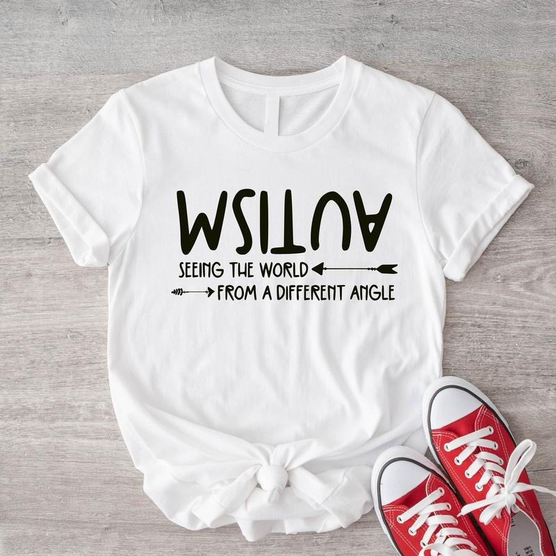 Seeing World Different Angle Autism Neurodiversity - Adult & Kids T-Shirts, Sweatshirts & Hoodies apparel design preview 1