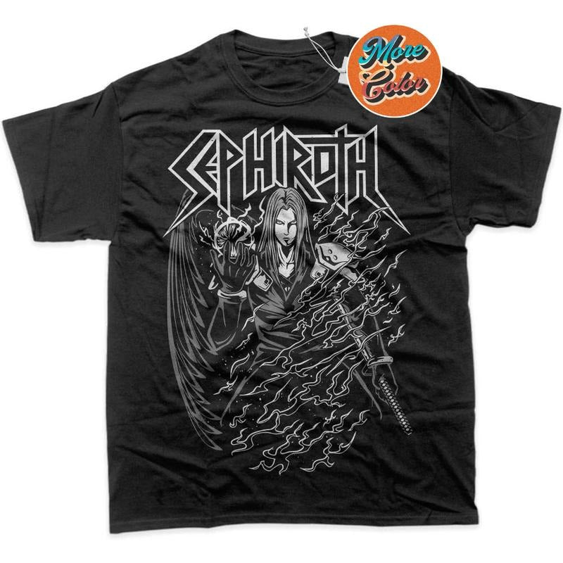 Sephiroth Final Fantasy Game Anime Cotton Crew Neck - Adult & Kids T-Shirts, Sweatshirts & Hoodies apparel design preview 1