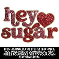 Sequin Hey Sugar Patch ONLY - Adult & Kids T-Shirts, Sweatshirts & Hoodies apparel design preview 1