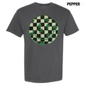 Sequin Shamrock Happy Face Patch Comfort Colors - Adult & Kids T-Shirts, Sweatshirts & Hoodies apparel design preview 1