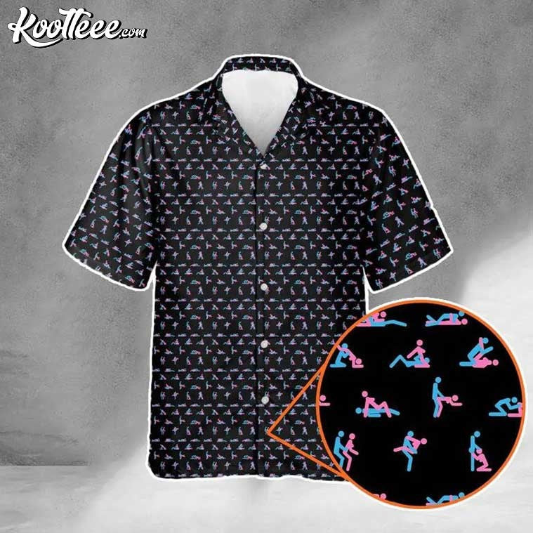 Sex Positions Pattern Funny Hawaiian - Adult & Kids T-Shirts, Sweatshirts & Hoodies apparel design preview 1