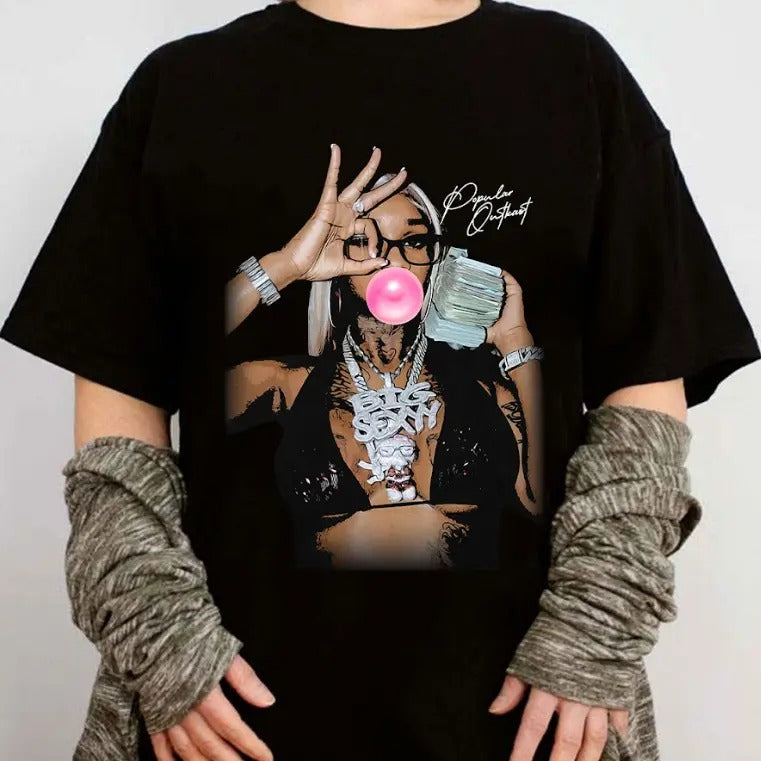 Sexy Redd Bubble Gum Ghetto Cotton Fabric - Adult & Kids T-Shirts, Sweatshirts & Hoodies apparel design preview 1