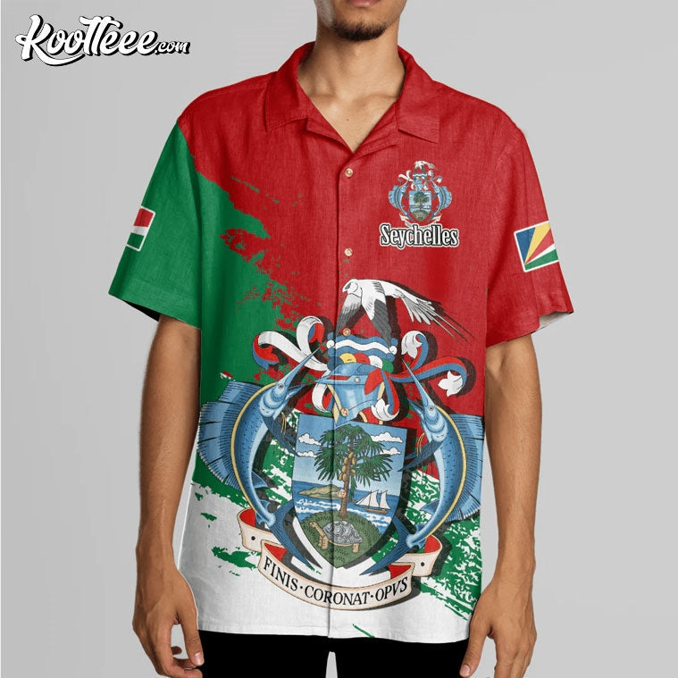 Seychelles Coat Of Arms Hawaiian - Adult & Kids T-Shirts, Sweatshirts & Hoodies apparel design preview 1