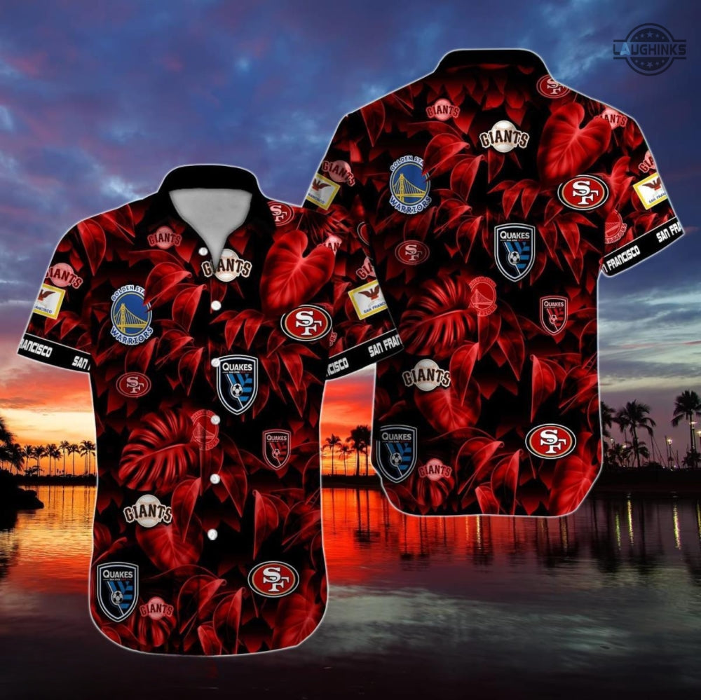 Sf Giants Hawaiian And Shorts Mlb San Francisco Aloha - Adult & Kids T-Shirts, Sweatshirts & Hoodies apparel design preview 1