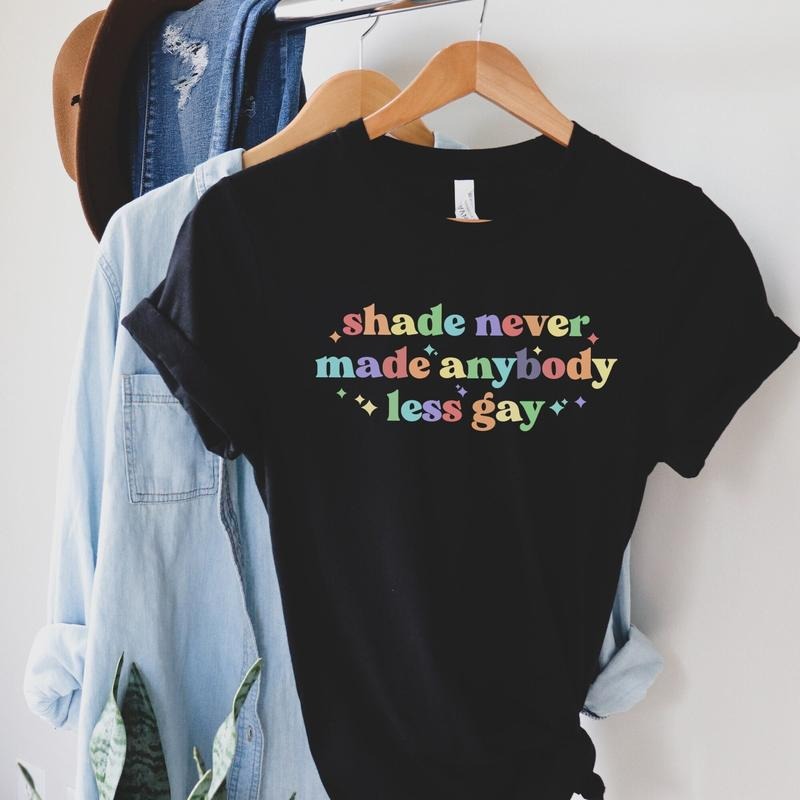 Shade Never Made Anybody Less Gay Rainbow Gaylor - Adult & Kids T-Shirts, Sweatshirts & Hoodies apparel design preview 1