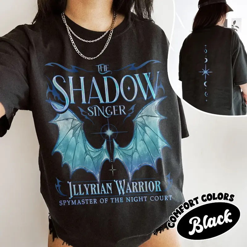 Shadowsinger Night Court Azriel SJM Book Inspired Bat - Adult & Kids T-Shirts, Sweatshirts & Hoodies apparel design preview 1