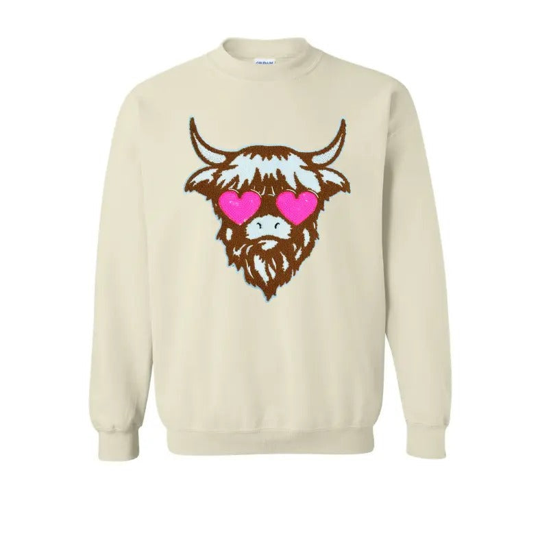 Shaggy Heifer Chenille Patch SAND - Adult & Kids T-Shirts, Sweatshirts & Hoodies apparel design preview 1