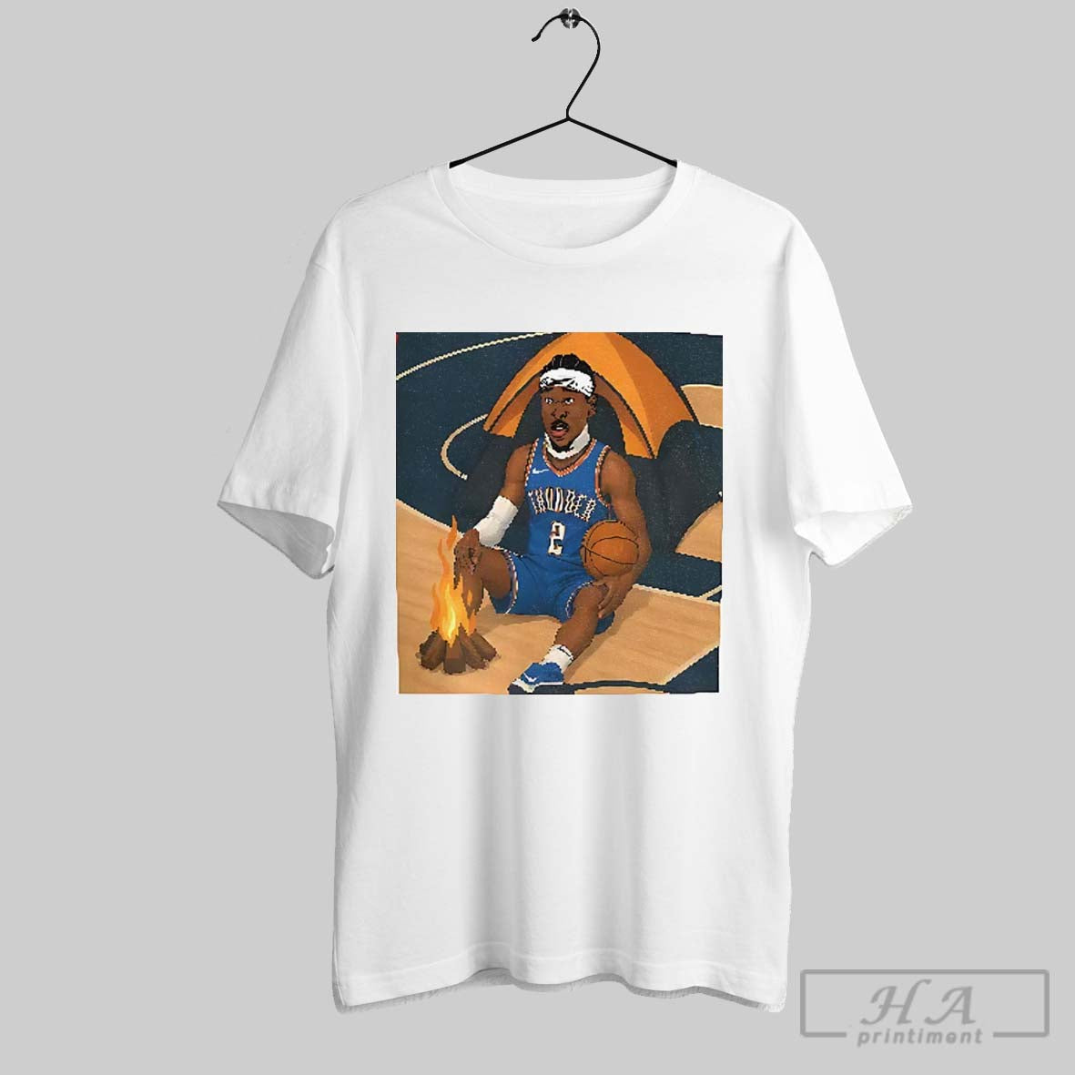 Shai Gilgeous Alexander Camping - Adult & Kids T-Shirts, Sweatshirts & Hoodies apparel design preview 1