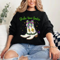 Shake Your Bootie Mardi Gras Boots Brushstroke Fleur - Adult & Kids T-Shirts, Sweatshirts & Hoodies apparel design preview 1