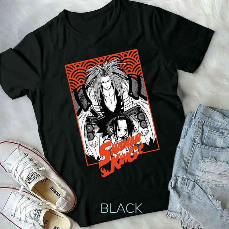 Shaman King Yoh Asakura Amidamaru Anime Manga New Top - Adult & Kids T-Shirts, Sweatshirts & Hoodies apparel design preview 1
