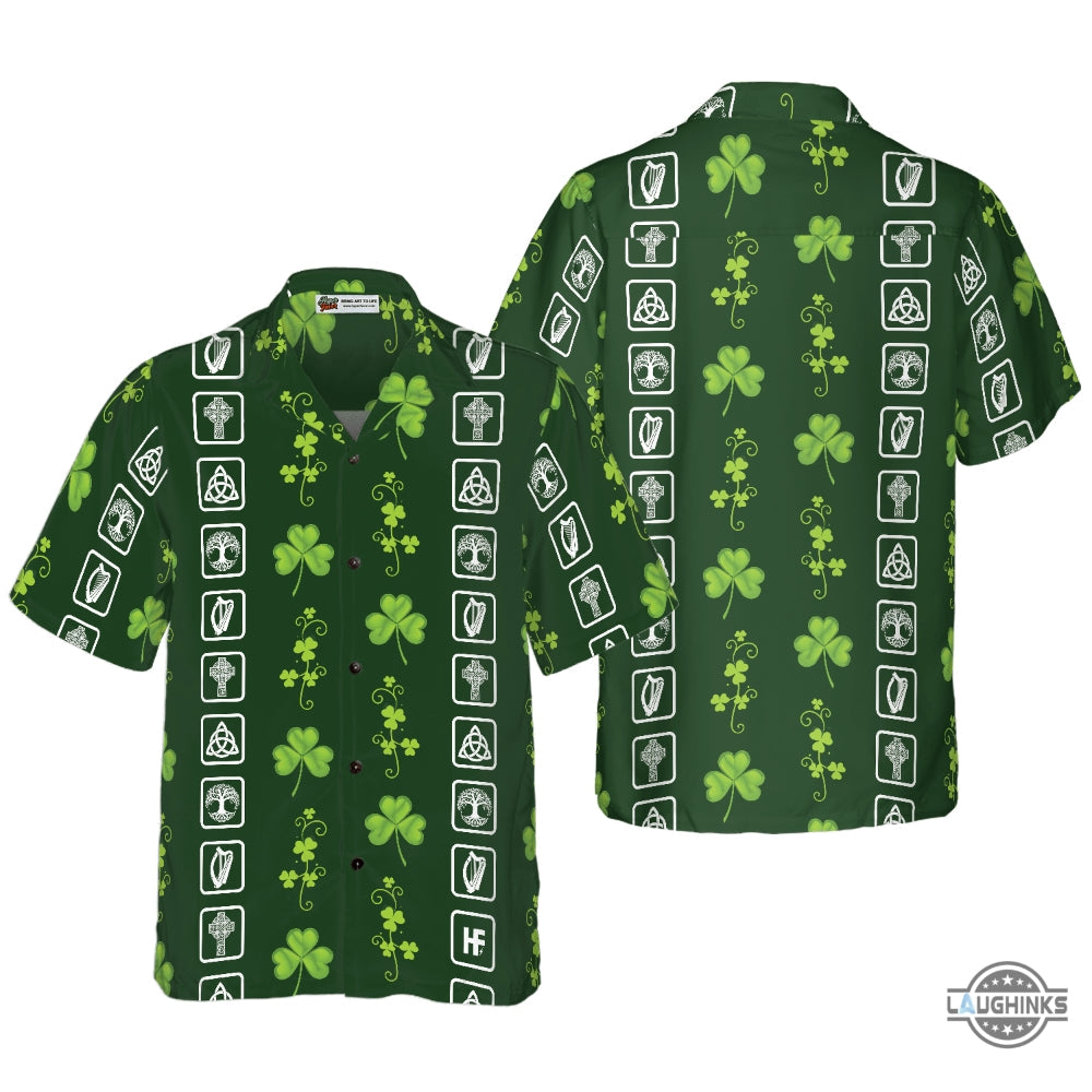 Shamrock Irish Symbols Hawaiian Aloha Summer Beach - Adult & Kids T-Shirts, Sweatshirts & Hoodies apparel design preview 1