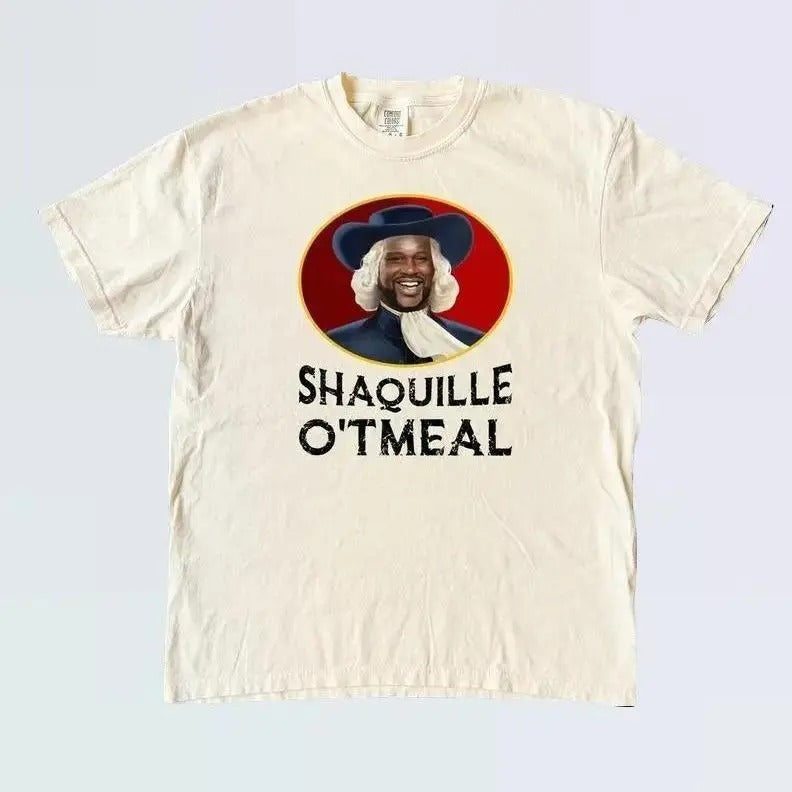 Shaquille O'Tmeal Funny Meme Casual Basic Classic - Adult & Kids T-Shirts, Sweatshirts & Hoodies apparel design preview 1