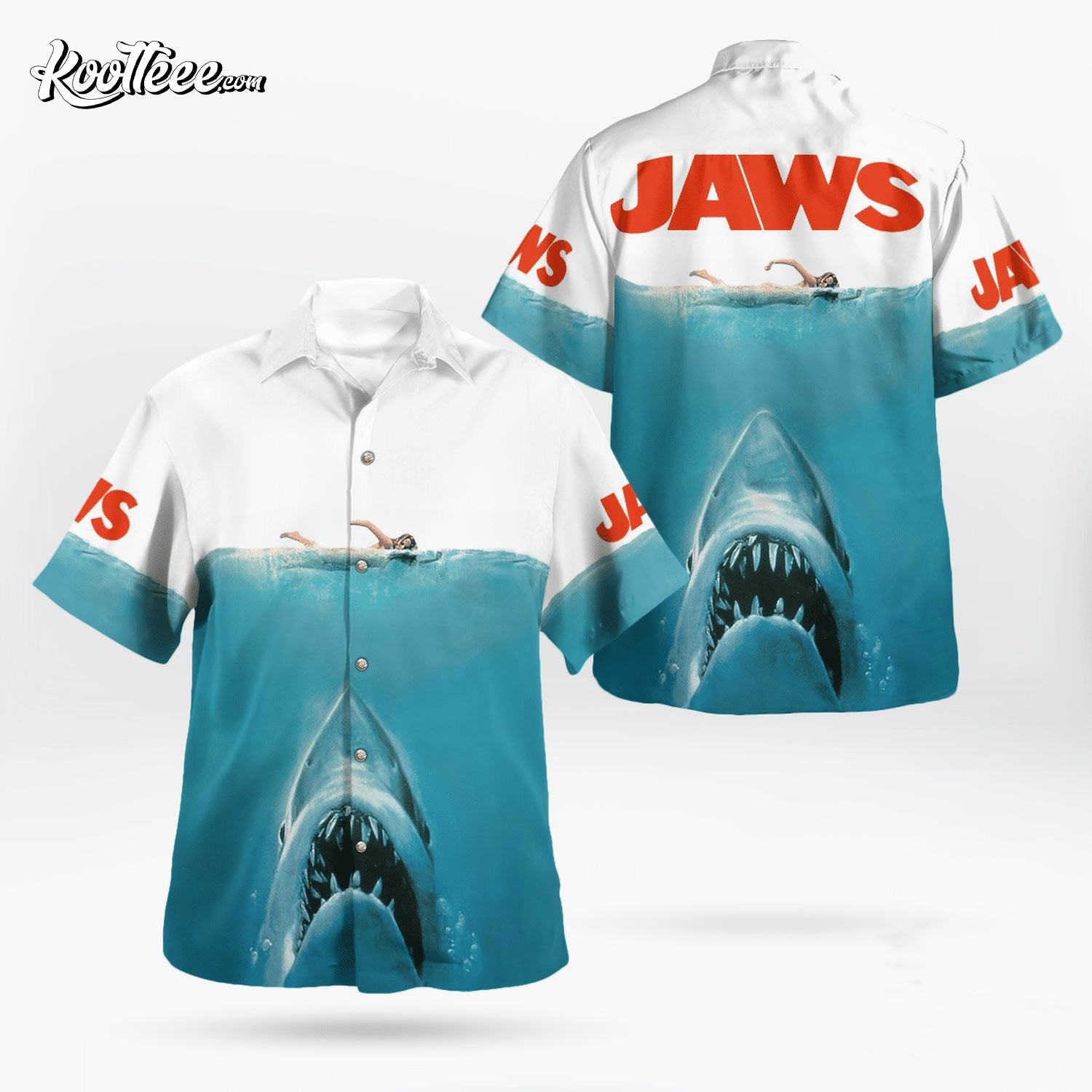 Shark Jaws Movie Casual Summer Beach Hawaiian - Adult & Kids T-Shirts, Sweatshirts & Hoodies apparel design preview 1
