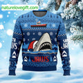 Shark Santa Jaws Ugly Christmas Sweater - Holiday Gift product image