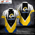 Sharp Attack LA Rams Hawaiian White And Yellow Edge - Adult & Kids T-Shirts, Sweatshirts & Hoodies apparel design preview 1