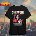 She Won Jasmine Crockett - Adult & Kids T-Shirts, Sweatshirts & Hoodies apparel design preview 1