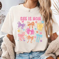 She Is Mom Coquette Blessed Mother Cute Christian - Adult & Kids T-Shirts, Sweatshirts & Hoodies apparel design preview 1