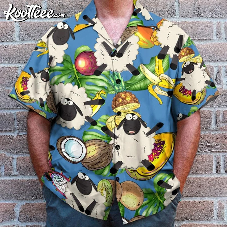 Sheep Love Fruit Hawaiian - Adult & Kids T-Shirts, Sweatshirts & Hoodies apparel design preview 1
