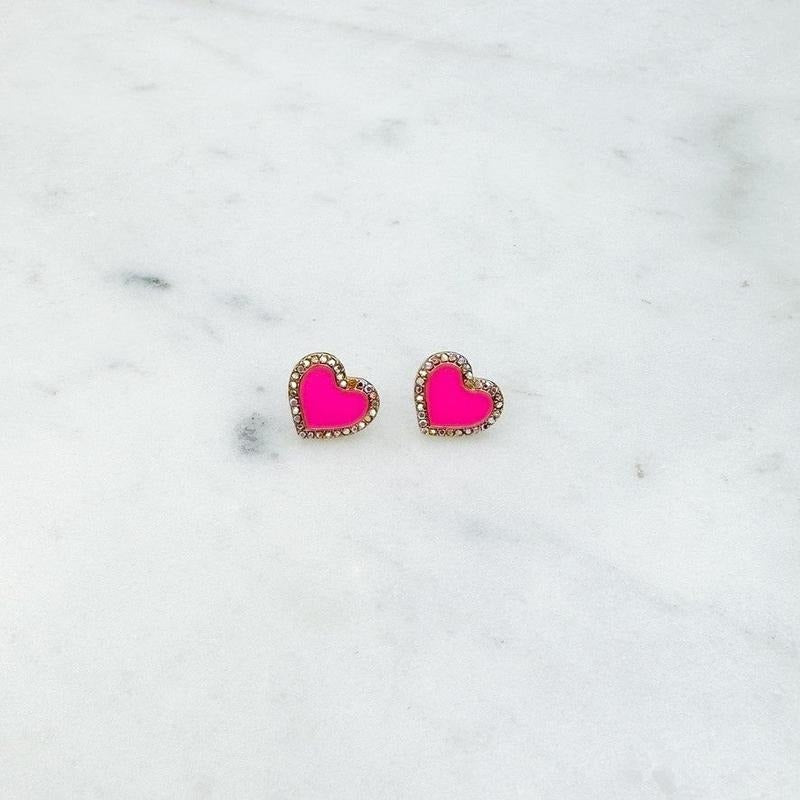 Shimmer Heart Stud Earrings *Final Sale* - Adult & Kids T-Shirts, Sweatshirts & Hoodies apparel design preview 1