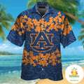 Short Sleeve Auburn Tigers Tropical Hawaiian - Adult & Kids T-Shirts, Sweatshirts & Hoodies apparel design preview 1
