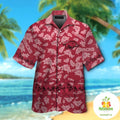 Hawaiian Arkansas Razorbacks Short Sleeve Button Up - Adult & Kids T-Shirts, Sweatshirts & Hoodies apparel design preview 1