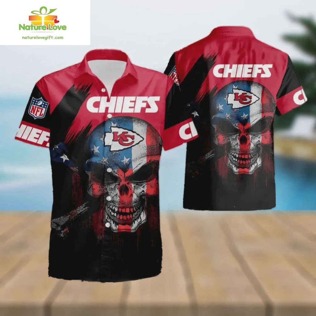 Kansas City Chiefs Hawaiian for Team Spirit Football - Adult & Kids T-Shirts, Sweatshirts & Hoodies apparel design preview 1