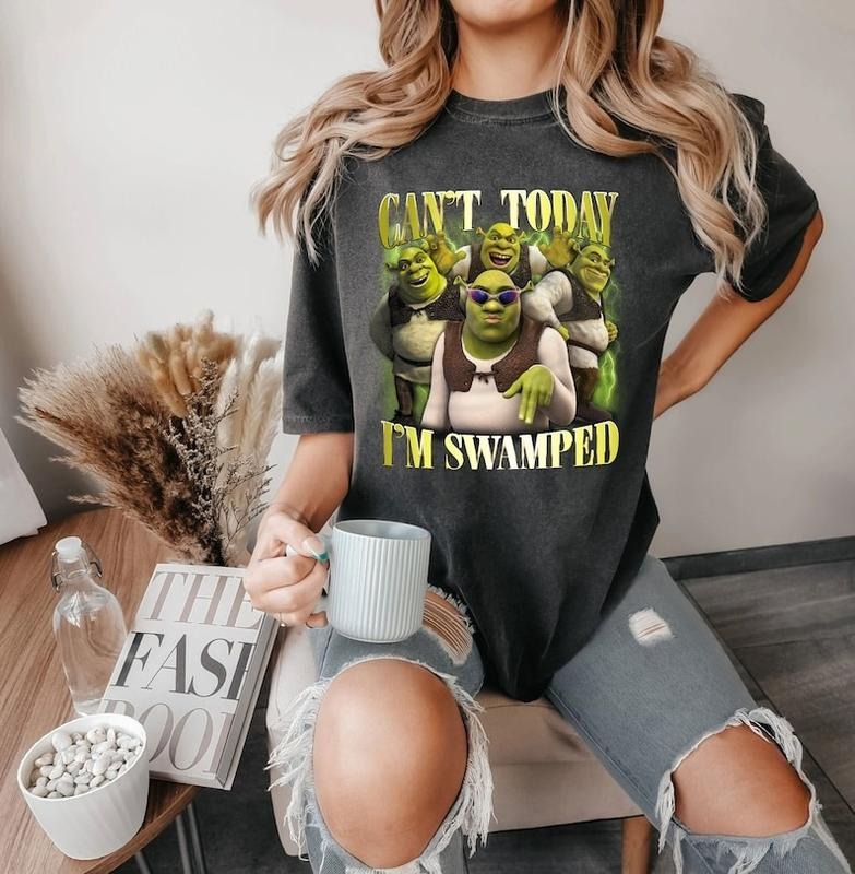 Shrek Funny Trending Can'T Today I'M Swamped Fiona - Adult & Kids T-Shirts, Sweatshirts & Hoodies apparel design preview 1