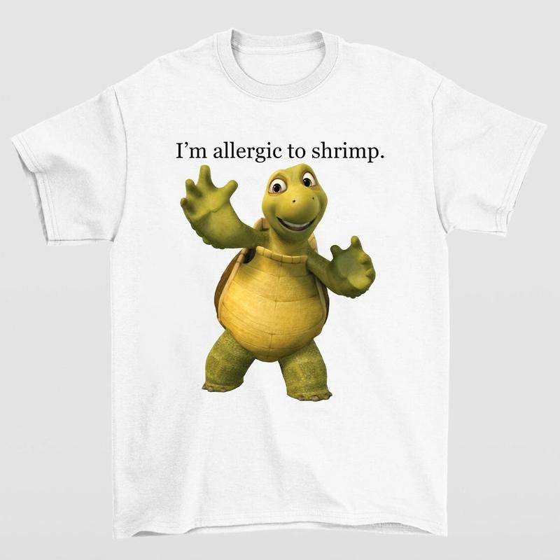 Shrimp Allergy Turtle Meme Fun Casual - Adult & Kids T-Shirts, Sweatshirts & Hoodies apparel design preview 1
