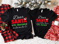 Sibling Dear Santa My Brother Made Me Do I Was Better - Adult & Kids T-Shirts, Sweatshirts & Hoodies apparel design preview 1