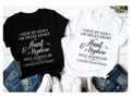 Side Miles Apart Aunt Nephew Sister Announcement Will - Adult & Kids T-Shirts, Sweatshirts & Hoodies apparel design preview 1