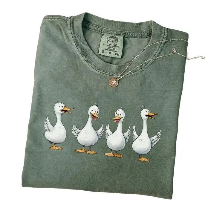 Silly Goose Comfort Colors Geese Funny Bird Duck Silk - Adult & Kids T-Shirts, Sweatshirts & Hoodies apparel design preview 1