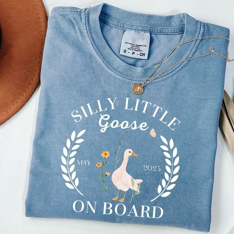 Silly Goose Pregnancy Announcement Funny Bump - Adult & Kids T-Shirts, Sweatshirts & Hoodies apparel design preview 1
