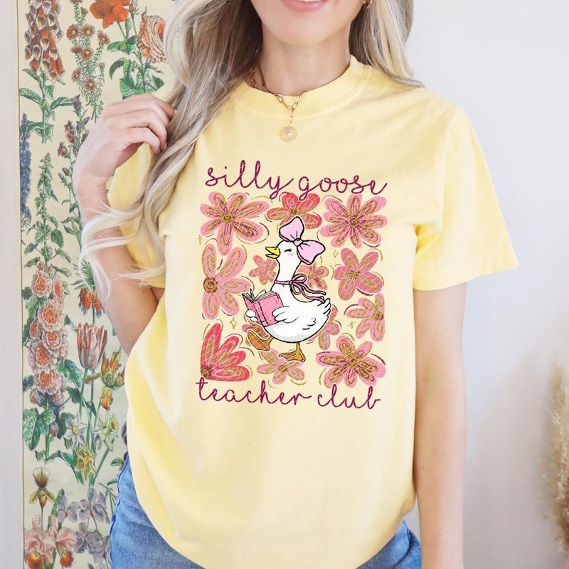 Silly Goose Teacher Club Comfort Colors - Adult & Kids T-Shirts, Sweatshirts & Hoodies apparel design preview 1
